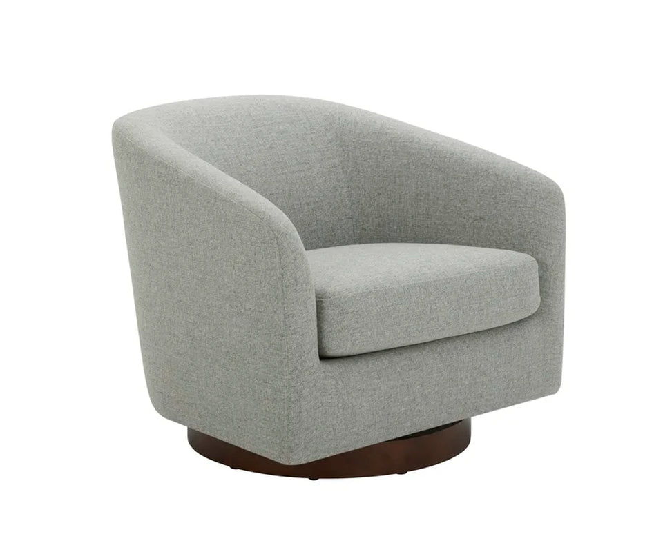 Bennett Upholstered Swivel Barrel Chair
