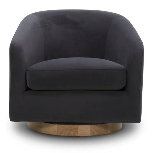 Bennett Upholstered Swivel Barrel Chair