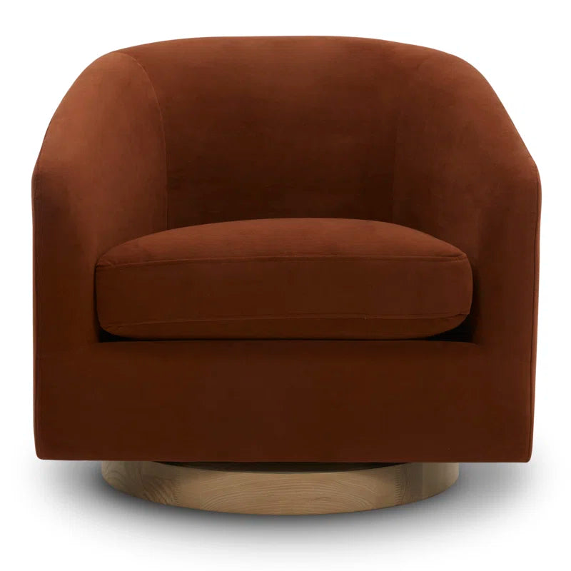 Bennett Upholstered Swivel Barrel Chair