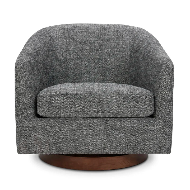Bennett Upholstered Swivel Barrel Chair