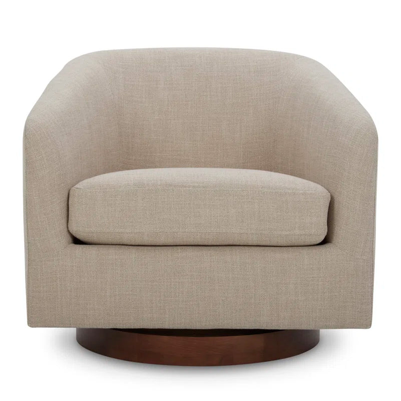 Bennett Upholstered Swivel Barrel Chair