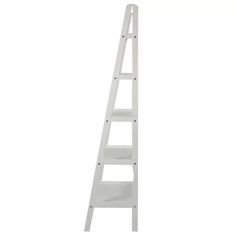 Saruhan 72'' H X 24.75'' W Solid Wood Ladder Bookcase