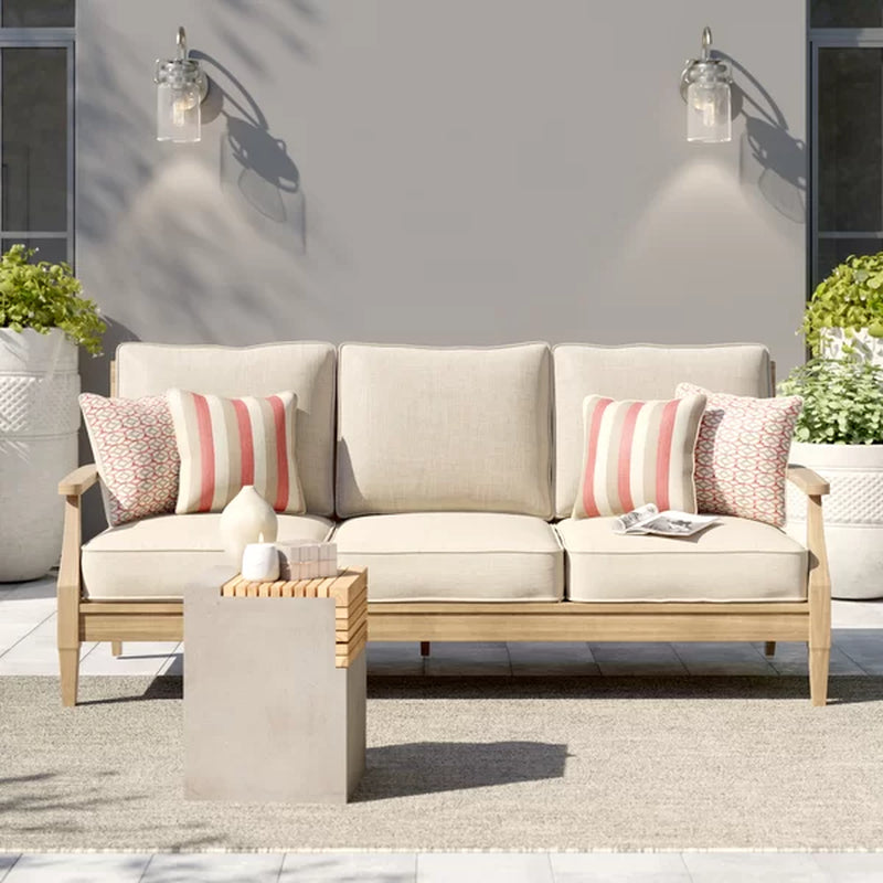 Rella 81'' Wide Outdoor Patio Sofa with Cushions