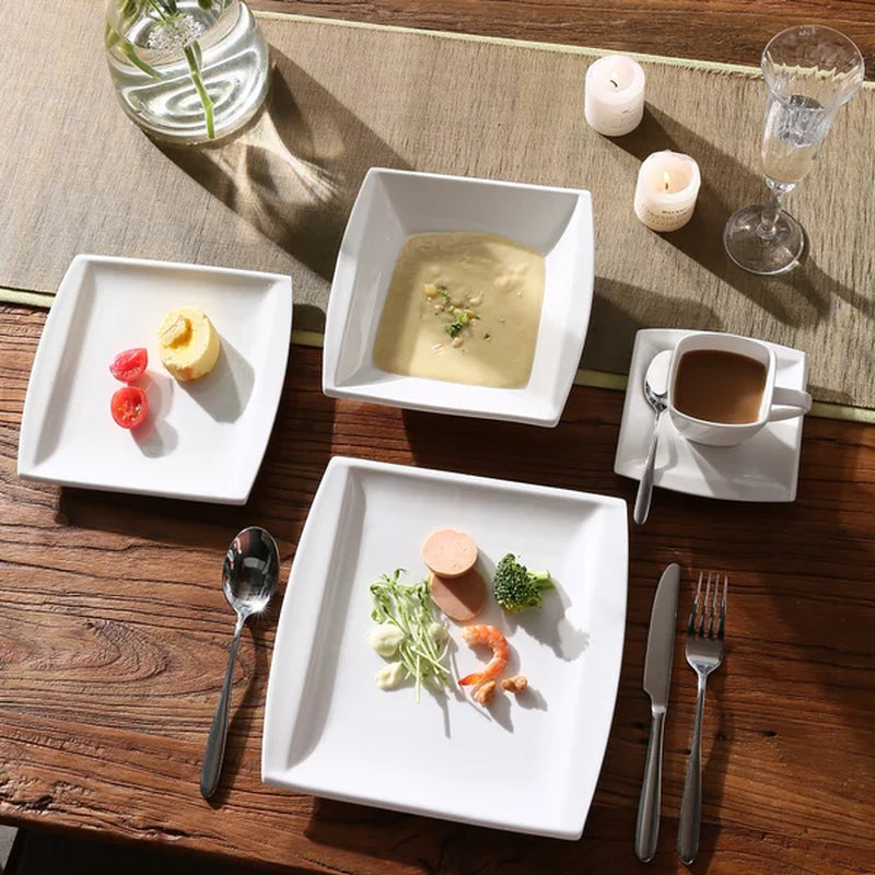 Ivy Bronx Brunetti Porcelain China Dinnerware - Set of 60