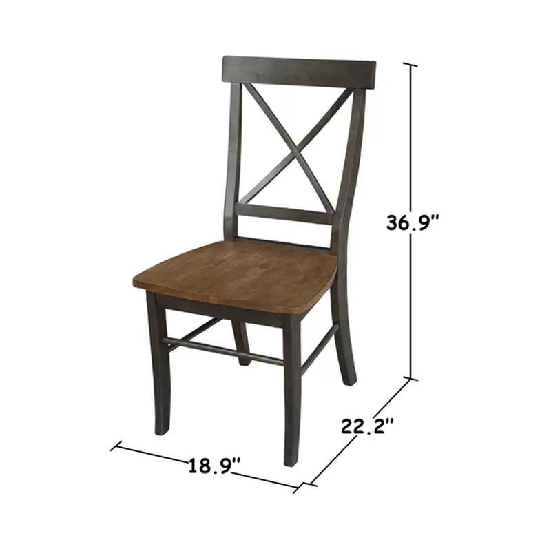 Solid Wood Cross Back Side Chair