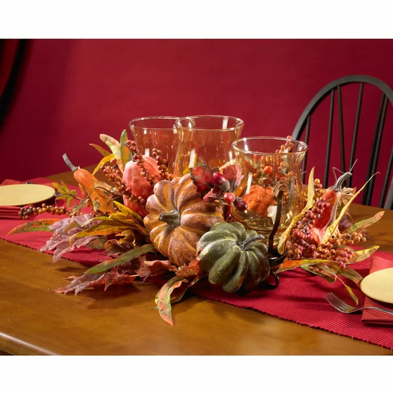 Harvest Triple Flower Mixed Candelabrum in Vase
