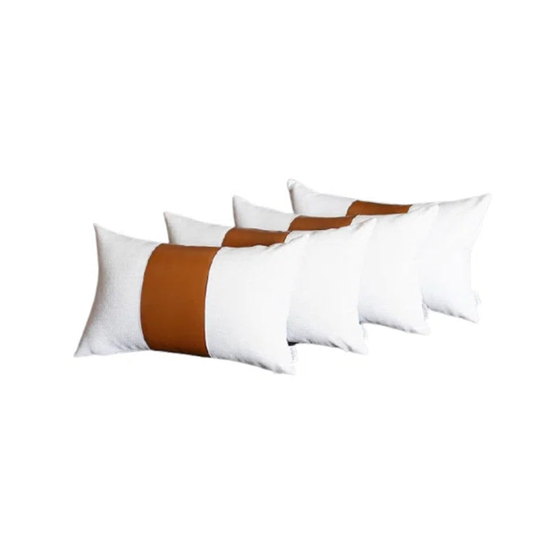 Pottsville Faux Leather 12'' Throw Pillow Cover