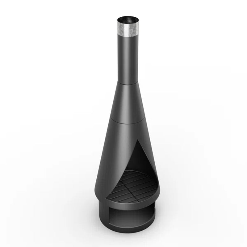 Zaymar 57.87" H Iron Wood Burning Outdoor Chiminea