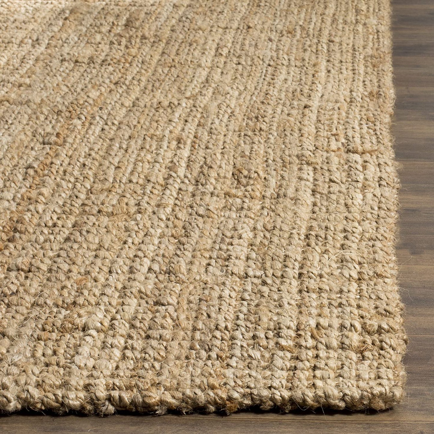 Natural Fiber Collection 8' X 10' Natural NF747A Handmade Farmhouse Premium Jute Area Rug