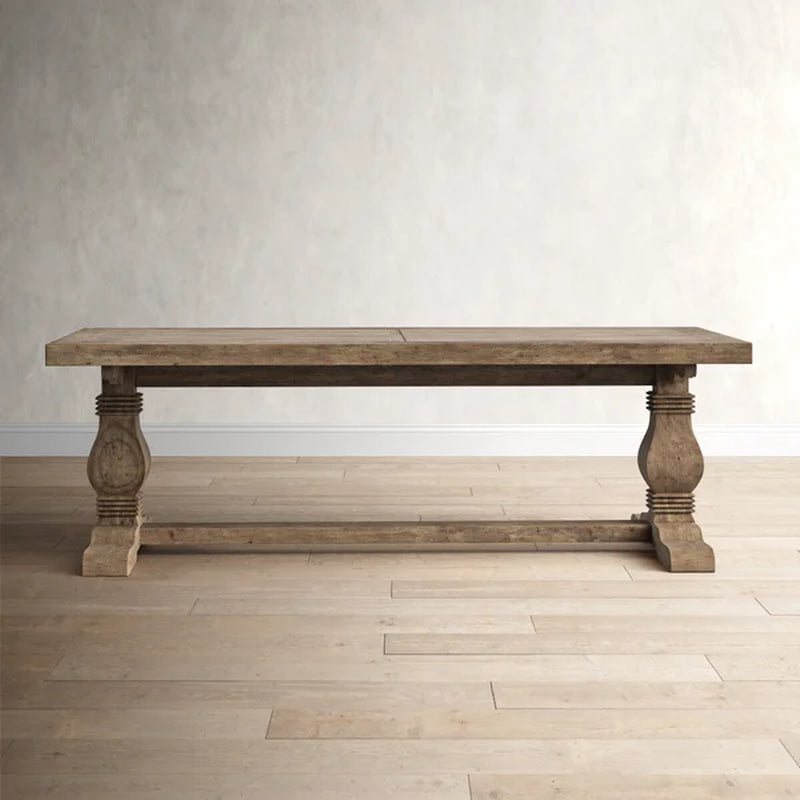 Kinston 94.5'' Pine Solid Wood Trestle Dining Table