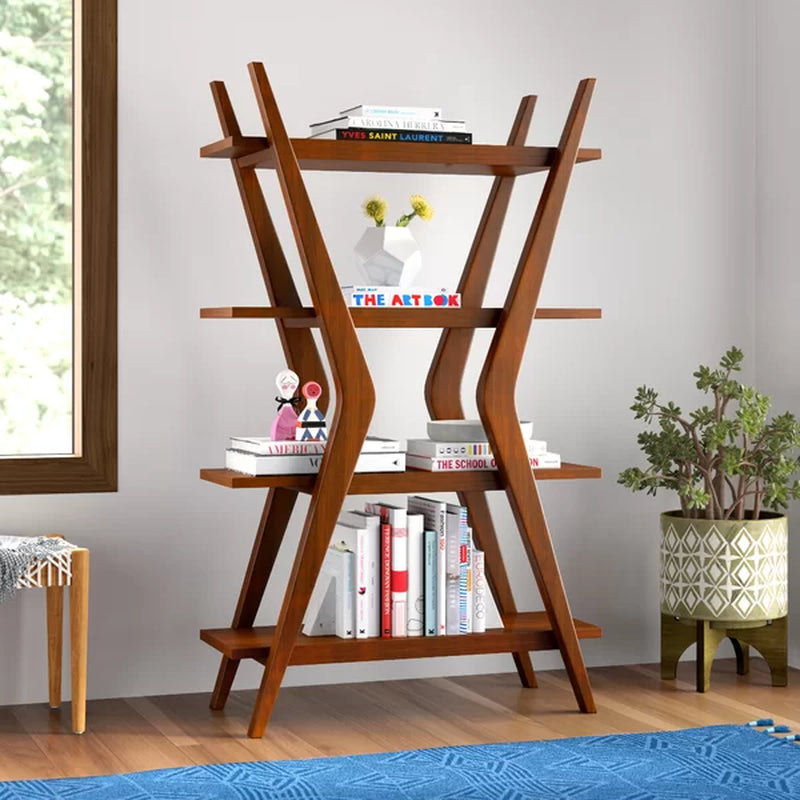 Eldorado 66'' H X 40'' W Solid Wood Etagere Bookcase