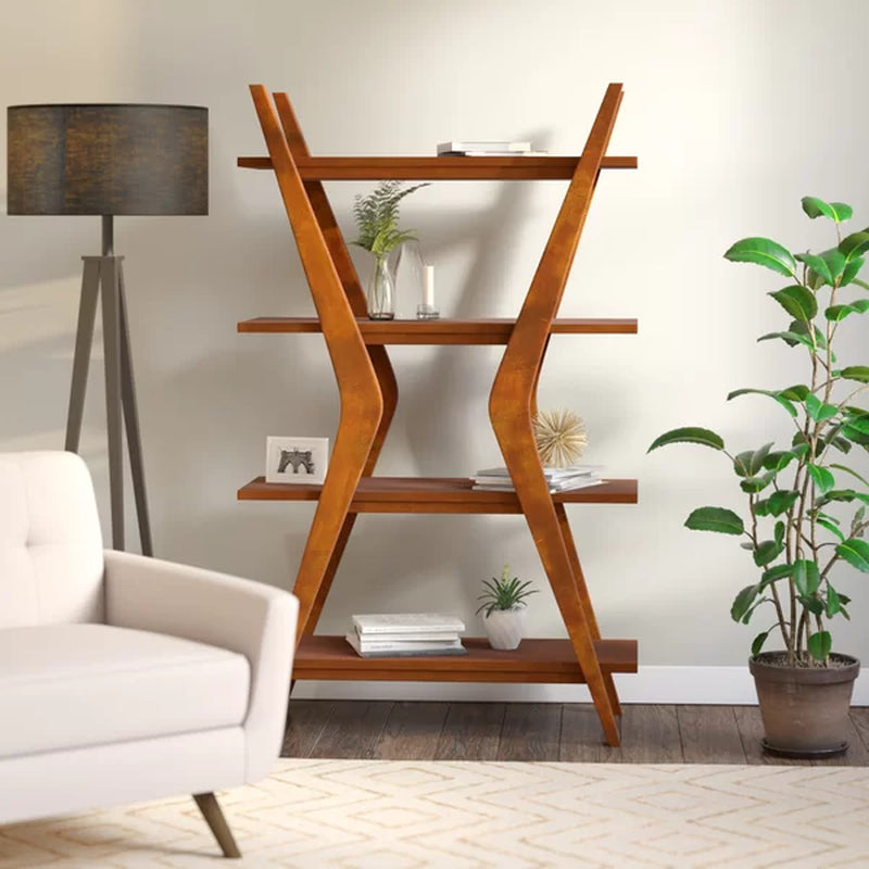 Eldorado 66'' H X 40'' W Solid Wood Etagere Bookcase