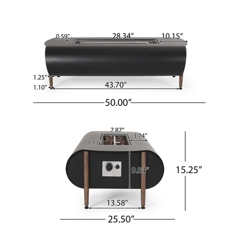 Iron Propane Outdoor Fireplace