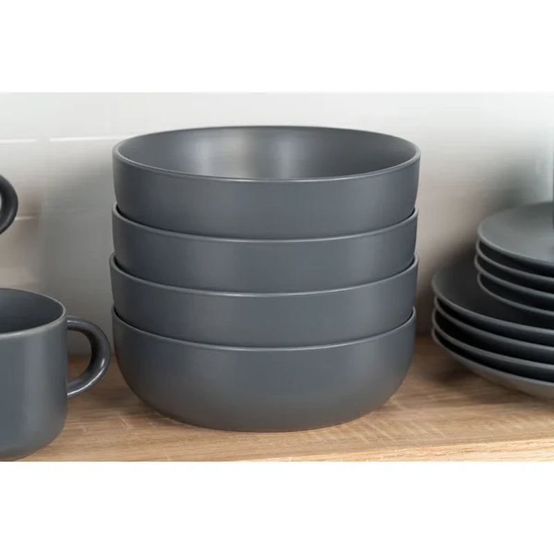 Ten Strawberry Street Wazee Matte Stoneware Dinnerware - Set of 16