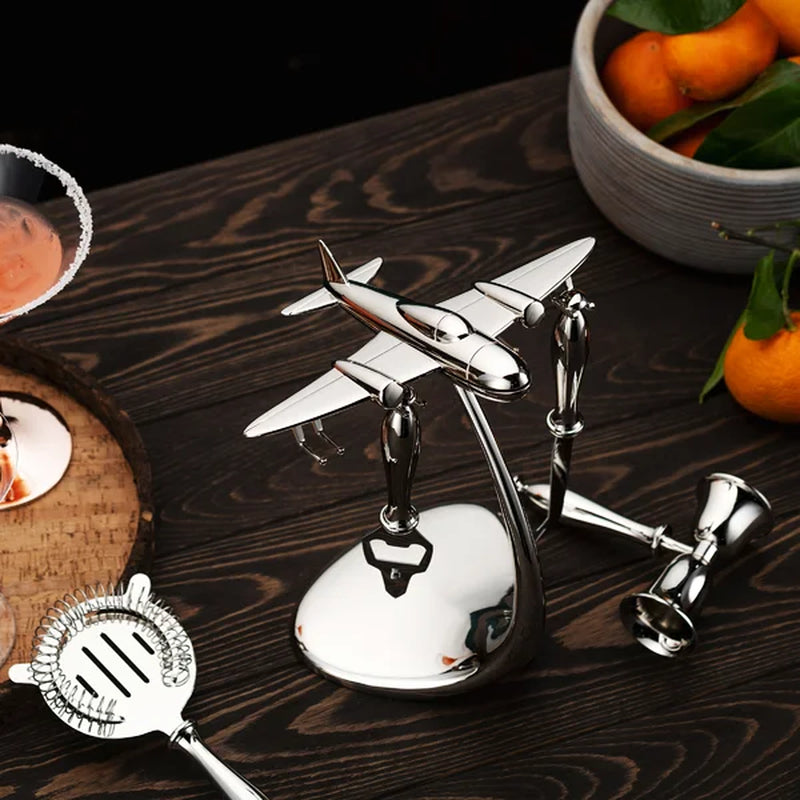 Godinger Arwood Airplane Bar Tool Set