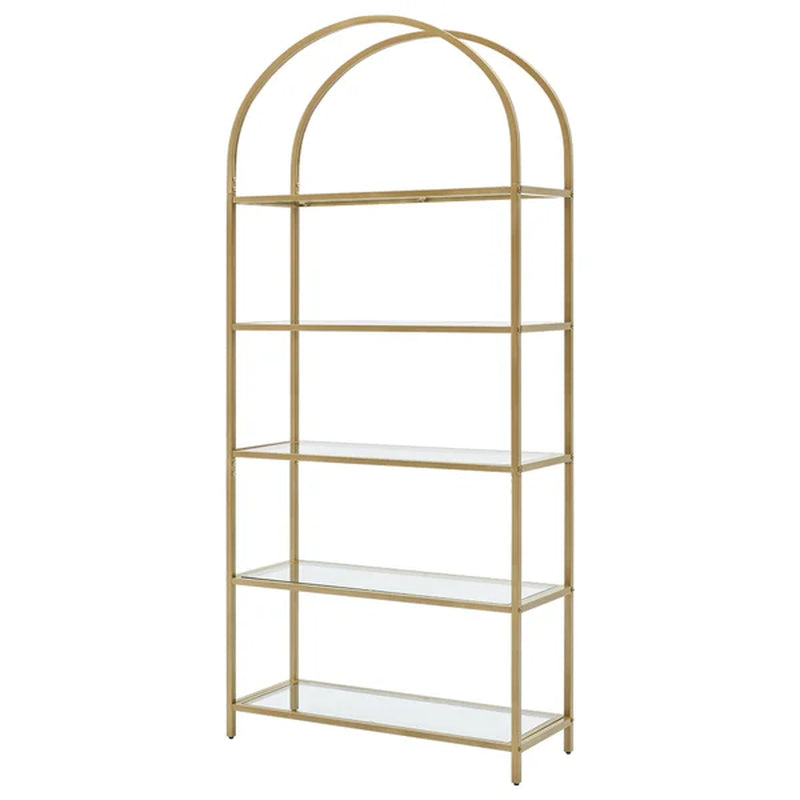 Kendra 72.2'' H X 32.7'' W Steel Etagere Bookcase