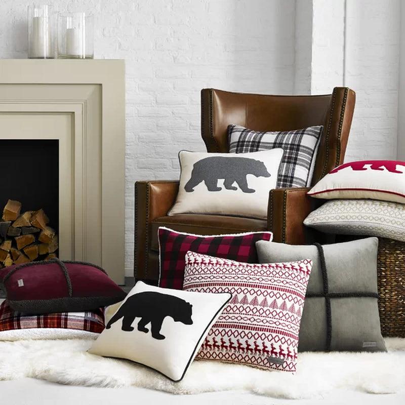 Bear Rectangular Cotton Pillow Cover & Insert