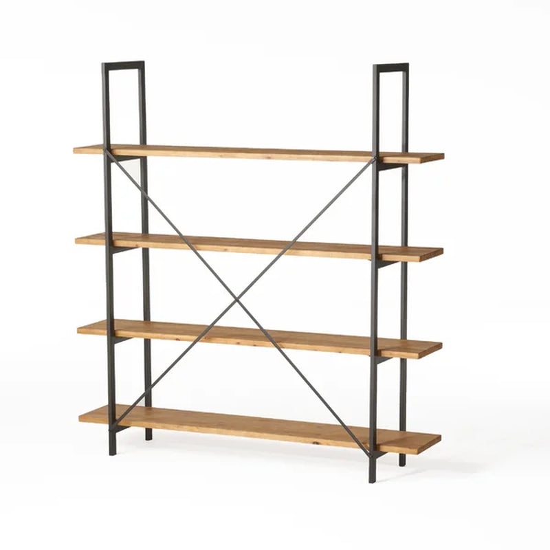Gwyneth 79'' H X 72'' W Iron Etagere Bookcase