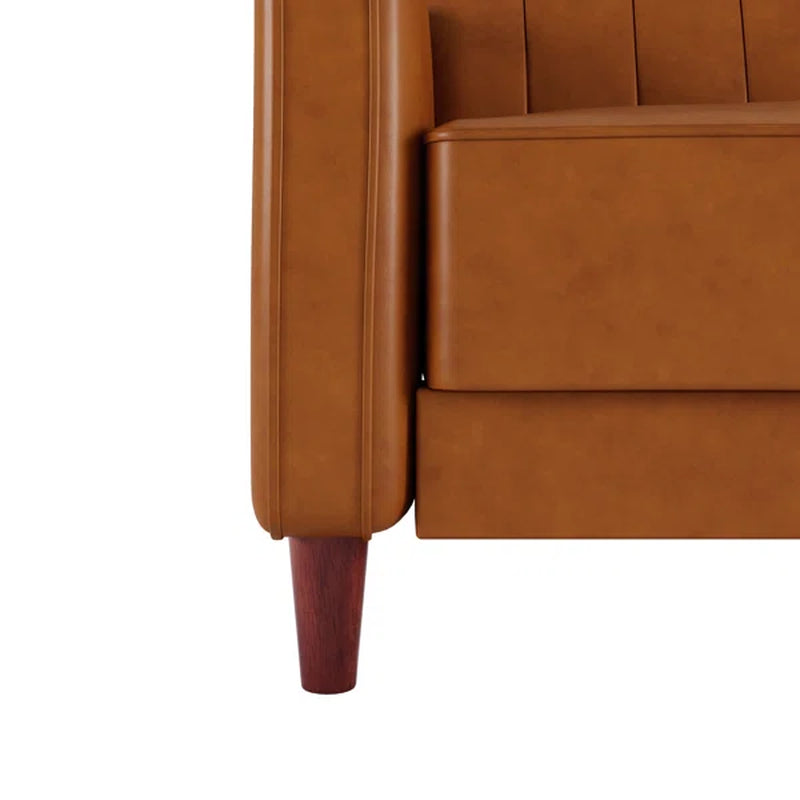 Vegan Leather Sleeper Sofa