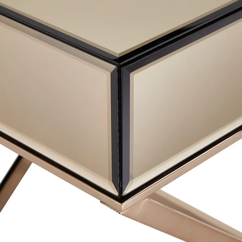 Gasaway 26.5'' Tall Cross Legs End Table with Storage