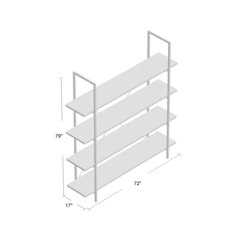 Gwyneth 79'' H X 72'' W Iron Etagere Bookcase