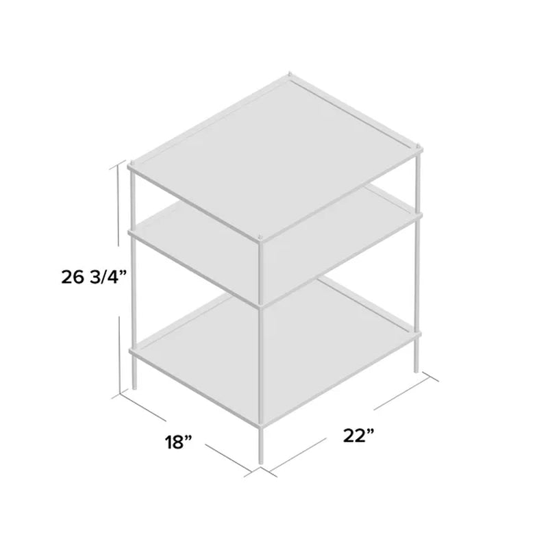 Peregrine 26.75'' Tall Glass End Table