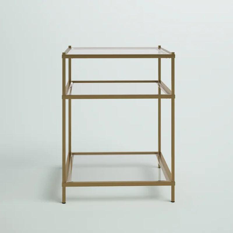 Anne 26.25'' Tall Glass End Table