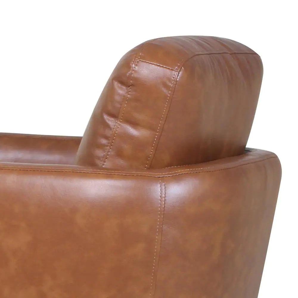 Denver Camel Swivel Chair with a Swivel Base (Set of 2)