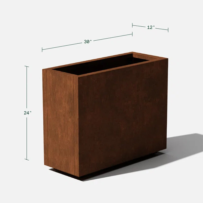 Veradek Metallic Series Corten Steel Span Planter