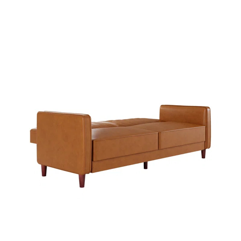Vegan Leather Sleeper Sofa