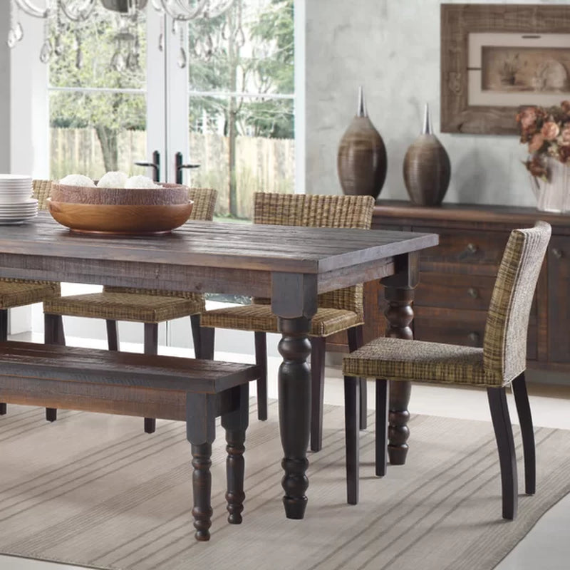 Valerie 63'' Pine Solid Wood Dining Table