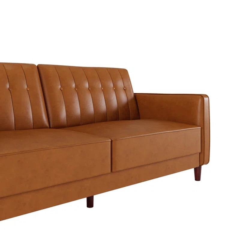 Vegan Leather Sleeper Sofa