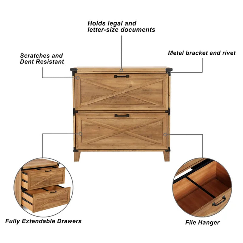 Ellison 31.5'' Wide 2 -Drawer Lateral Filing Cabinet