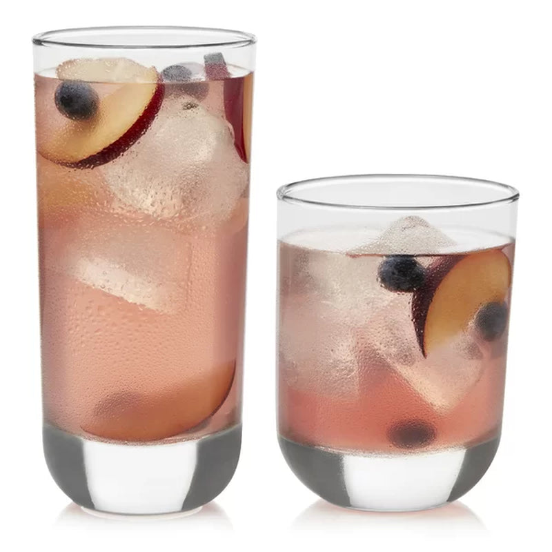 Libbey Polaris 16-Piece Tumbler and Rocks Glass Set