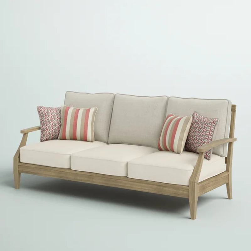 Rella 81'' Wide Outdoor Patio Sofa with Cushions