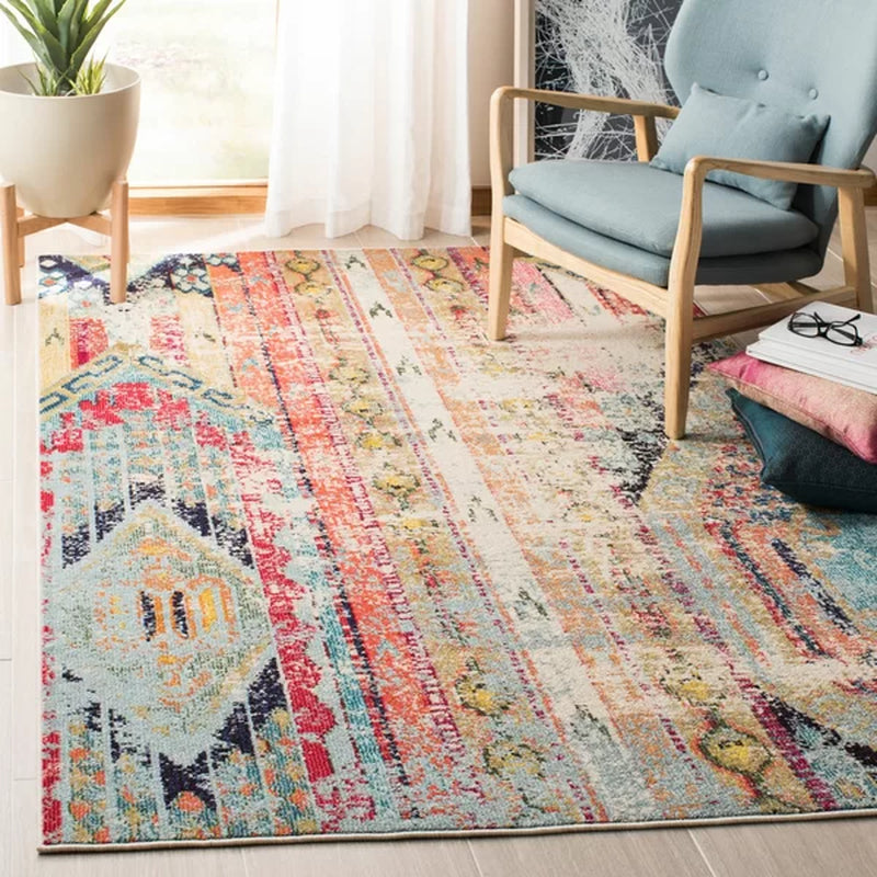 Wooler Power Loom Performance Blue / Orange Rug