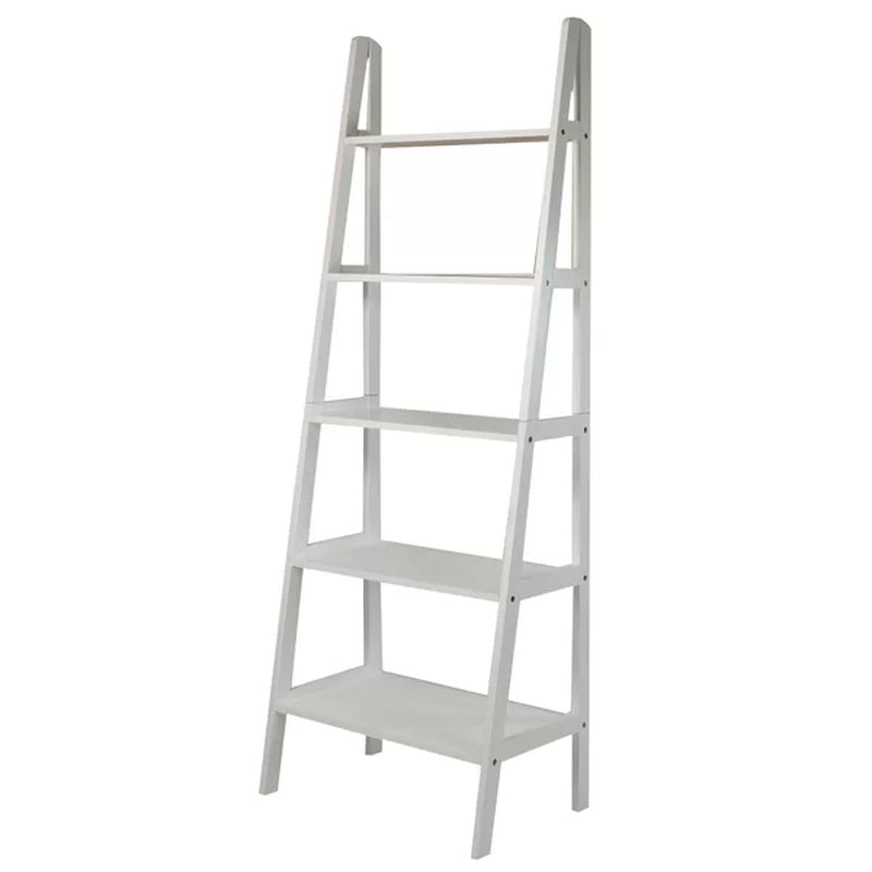 Saruhan 72'' H X 24.75'' W Solid Wood Ladder Bookcase
