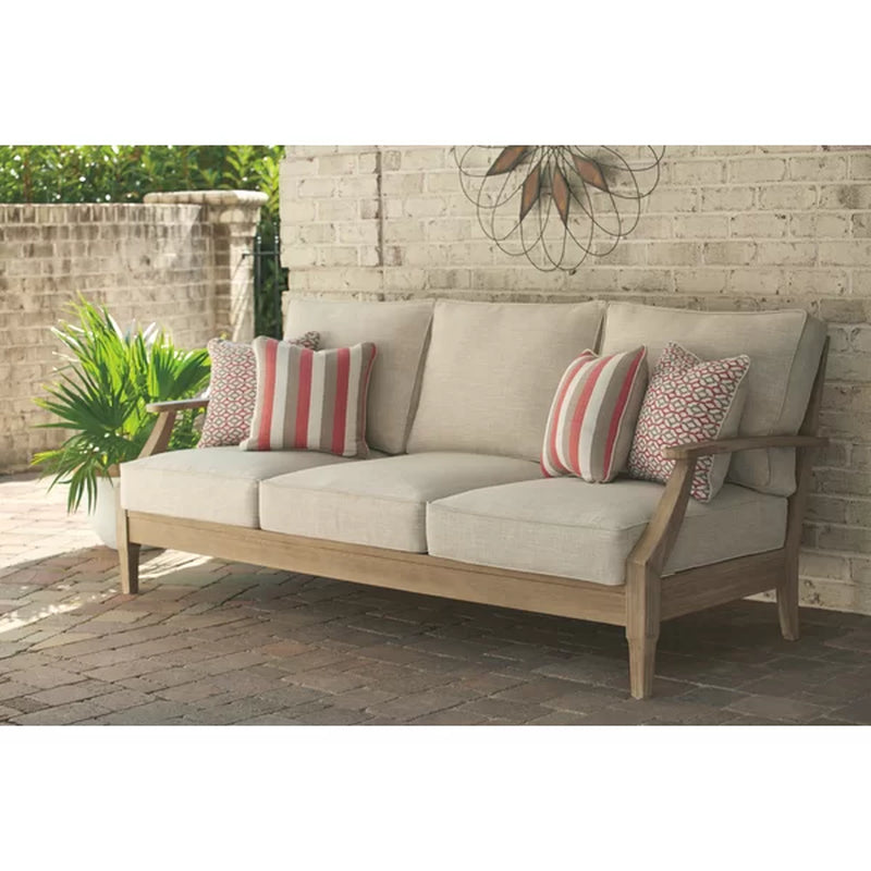 Rella 81'' Wide Outdoor Patio Sofa with Cushions
