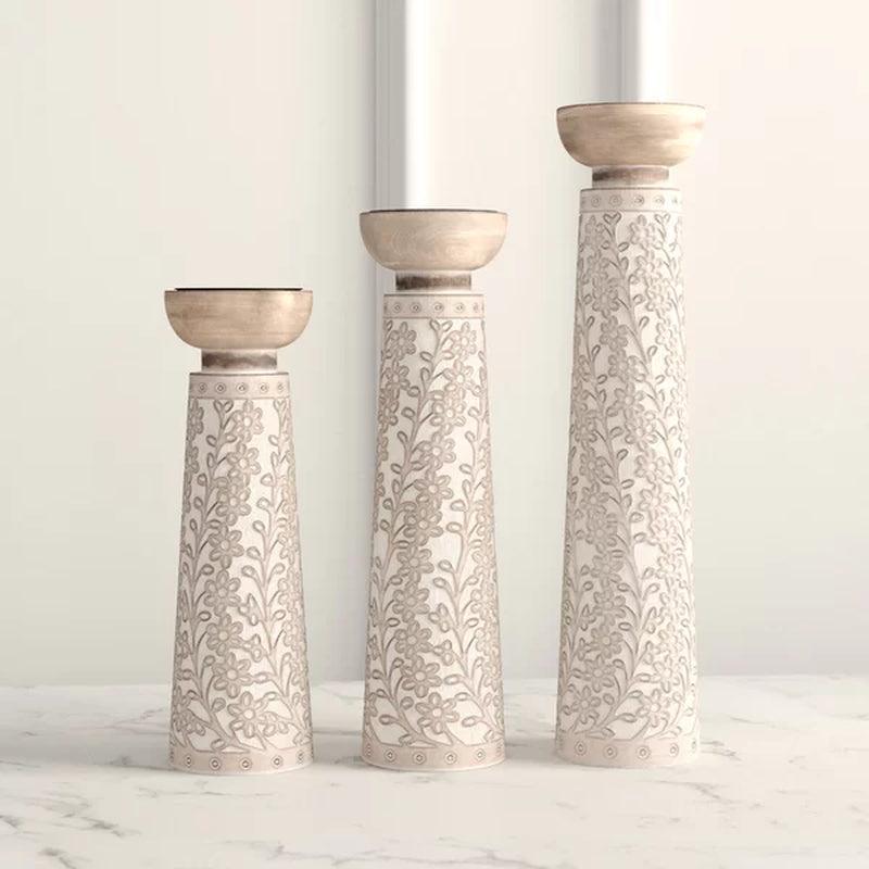 3 Piece Tabletop Candlestick Set