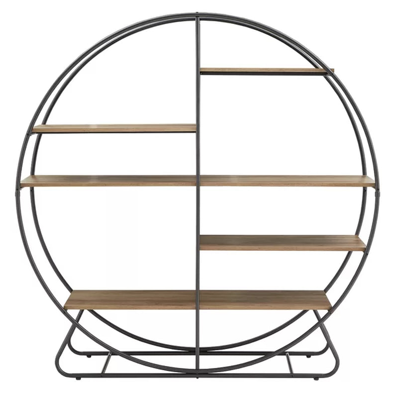 Bulle 61.75'' H X 60.7'' W Steel Etagere Bookcase