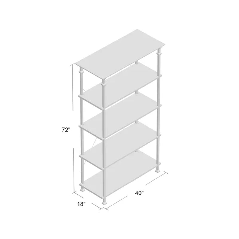 Zona 72'' H X 40'' W Solid Wood Etagere Bookcase
