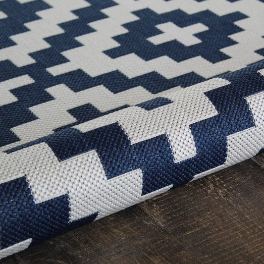 Deckland Power Loom Blue/White Indoor/Outdoor Rug