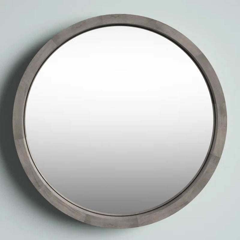 Loftis round Solid Wood Wall Mirror