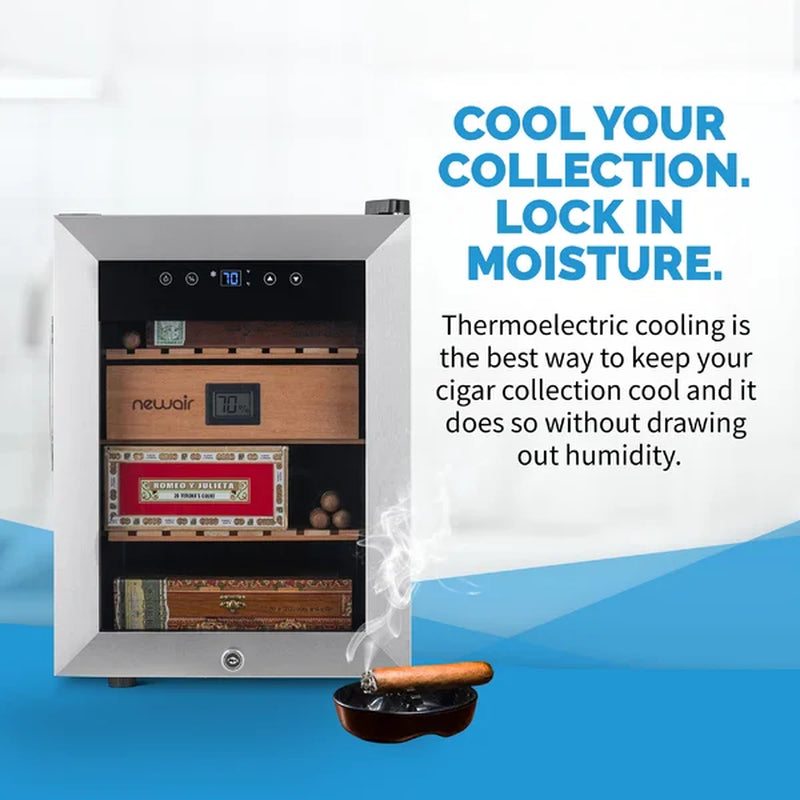 Newair Electric Cigar Humidor Wineador, Thermoelectric with Precision Digital Temperature Controls