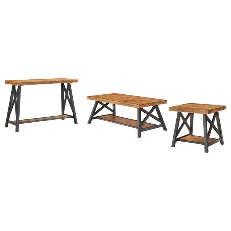 Isakson Trestle Coffee Table with Storage