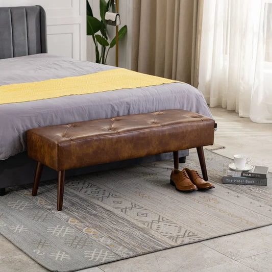 Sveina Faux Leather Bench