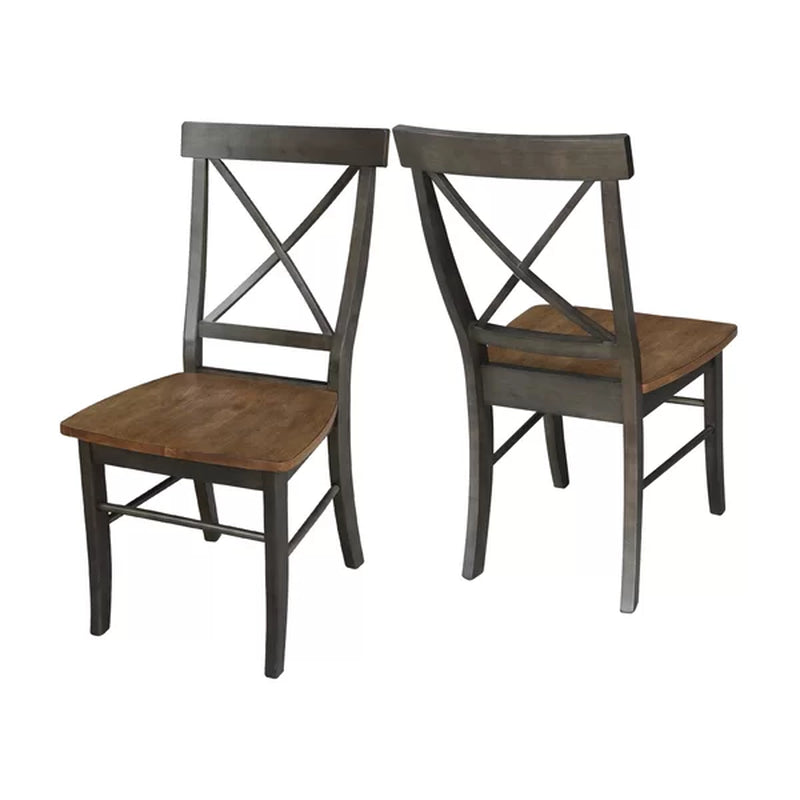 Solid Wood Cross Back Side Chair