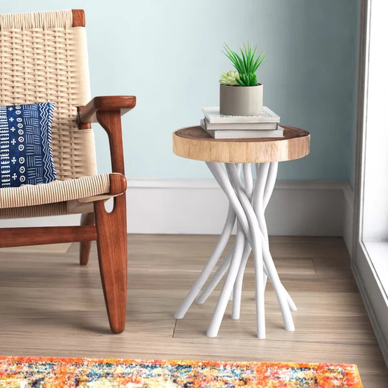Selah 20'' Tall Solid Wood Tree Stump End Table
