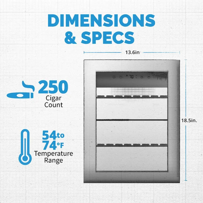 Newair Electric Cigar Humidor Wineador, Thermoelectric with Precision Digital Temperature Controls