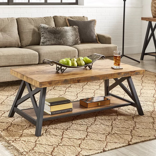 Isakson Trestle Coffee Table with Storage